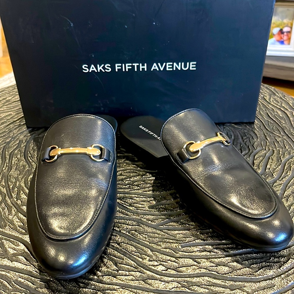 Male black Leather loafer from Saks Fifth Avenue